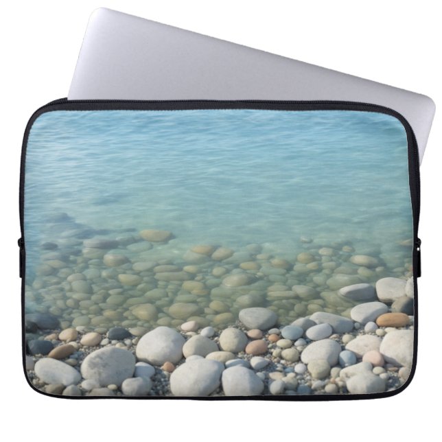 Stones Beach Beautiful Nature Sea Pebbles Shore Laptop Sleeve (Front)