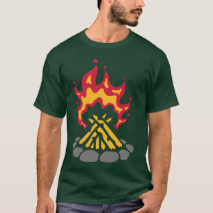 stones campfire camping fire family T-Shirt