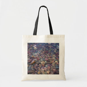Stones in the lake at Glacier National Park Tote Bag