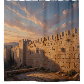 Stones Of Jerusalem – Jerusalem Wall Art Shower Curtain