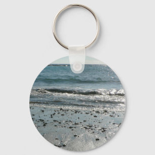 Stones On Beach Shore Key Ring