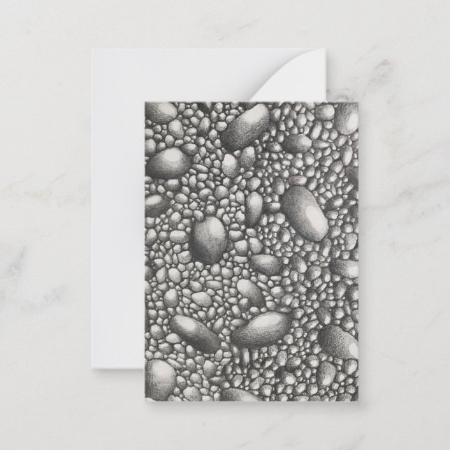 Stones Rocks Pencil Drawing Original Art  Card (Front)