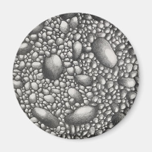 Stones Rocks Pencil Drawing Original Art  Magnet