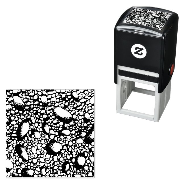 Stones Rocks Shaded Drawing  Self-inking Stamp (In Situ)