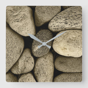 Stones Square Wall Clock