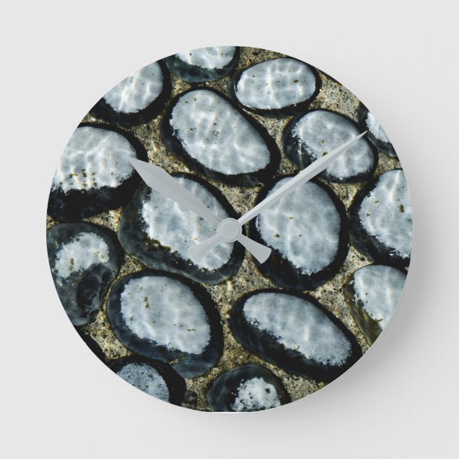 Stones under Water Round Clock (Front)