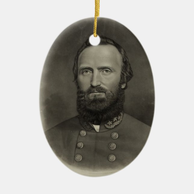 Stonewall Jackson Ceramic Ornament (Front)