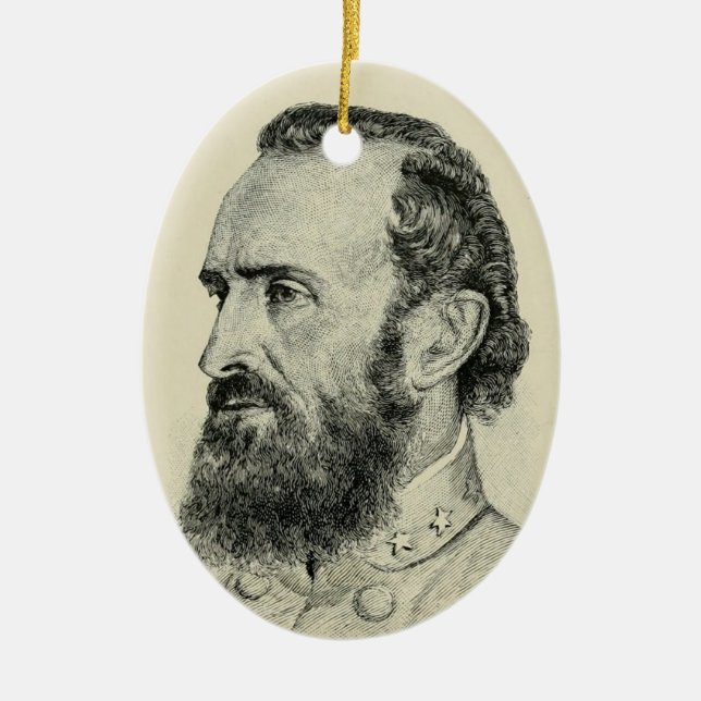 Stonewall Jackson Ceramic Ornament (Front)