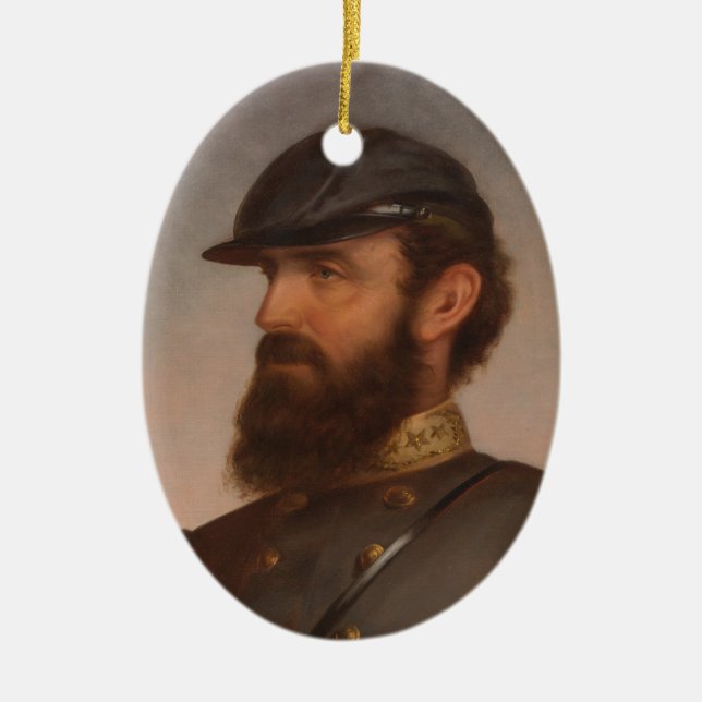 Stonewall Jackson Ceramic Ornament (Front)