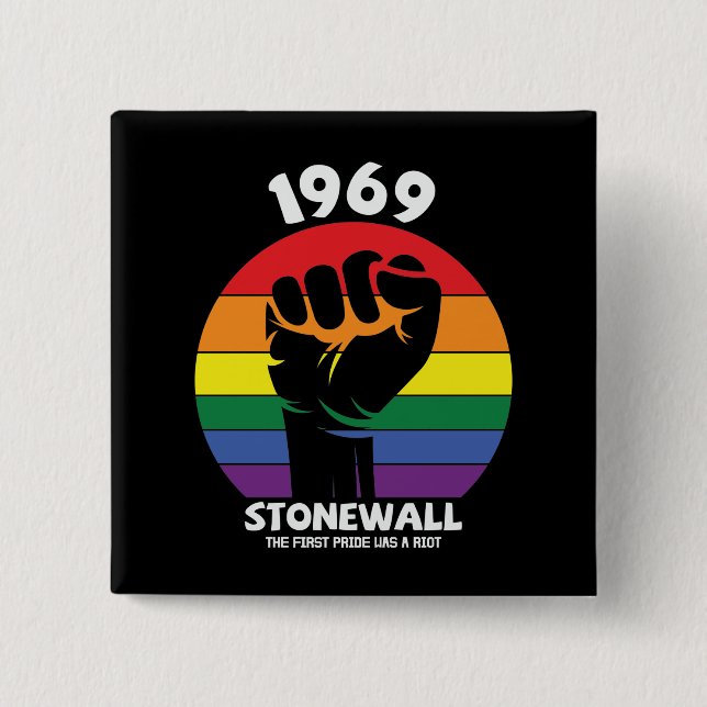 Stonewall Riot Remembrance Gay Pride  15 Cm Square Badge (Front)