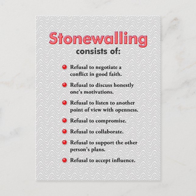 Stonewalling Postcard or Mini Art Poster (Front)