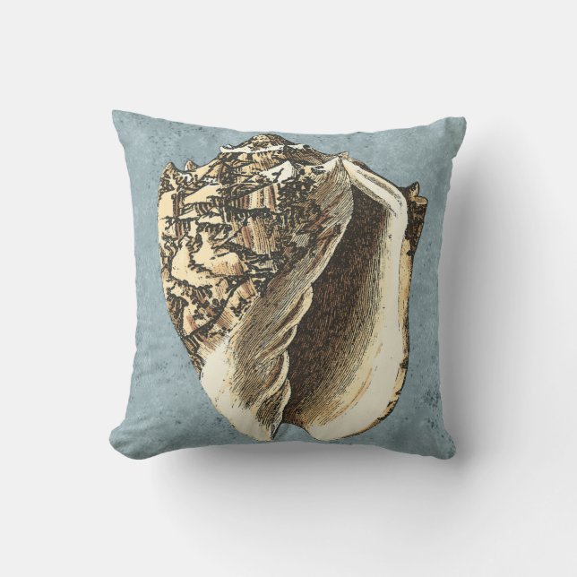 Stonewashed Conch Shell Cushion (Front)