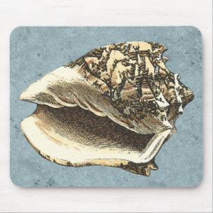 Stonewashed Conch Shell Mouse Pad
