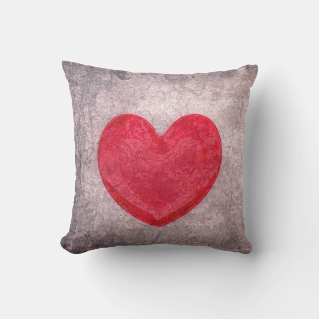 Stonewashed Heart Outdoor Cushion (Front)