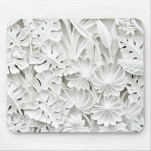 Stonework in a Leaf and Flower Motif Mouse Pad