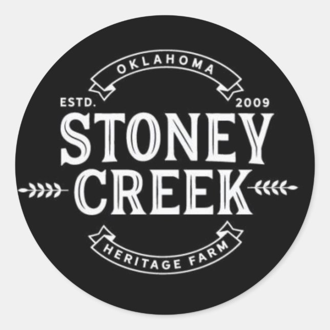 Stoney Creek Heritage Farm Stickers (Black) (Front)