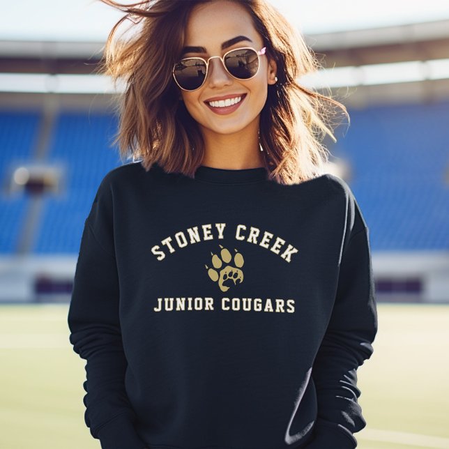 Stoney Creek Junior Cougars Paw Navy Cosy Sweatshirt (Creator Uploaded)