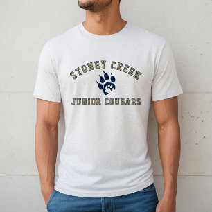Stoney Creek Junior Cougars White Fleck Mens Tri-Blend Shirt