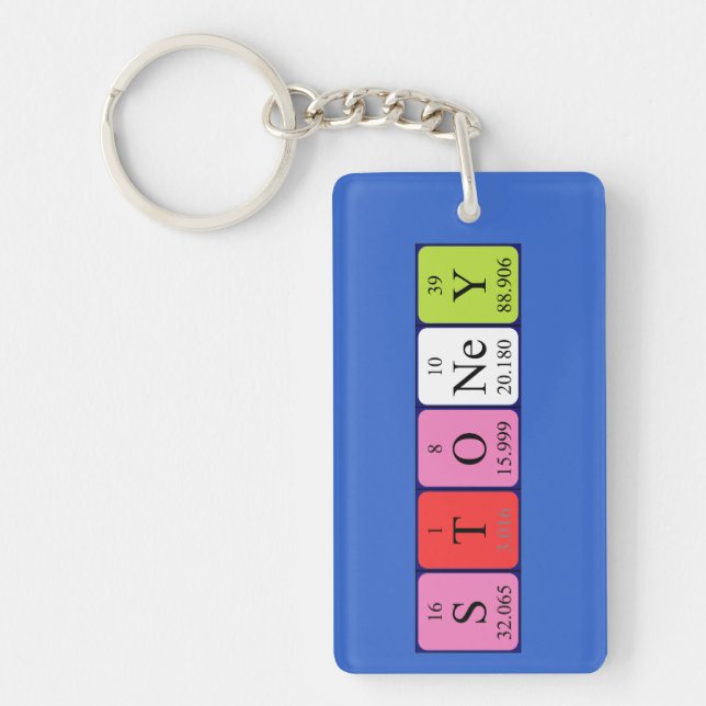Stoney periodic table name keyring (Front)