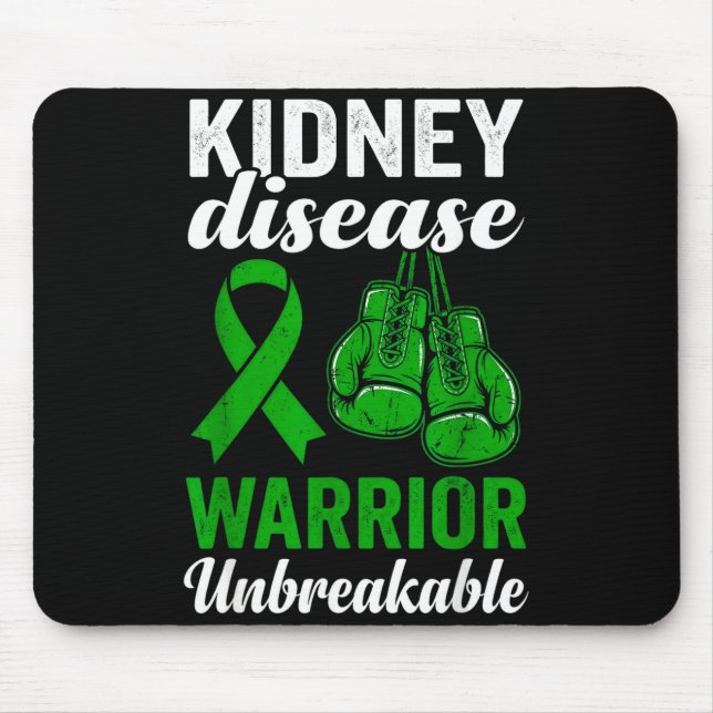 Stong kidney disease warrior unbreakable awareness mouse pad (Front)