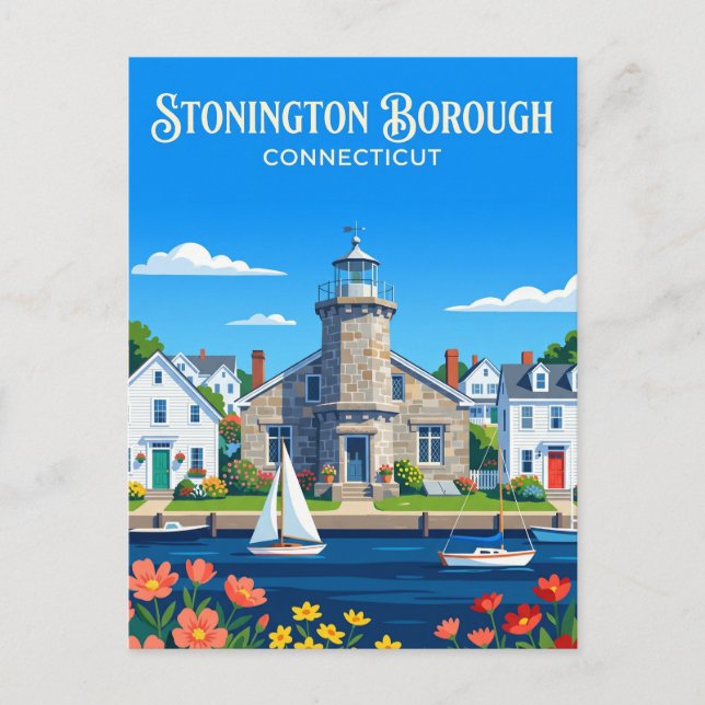 Stonington Borough Connecticut Postcard (Front)