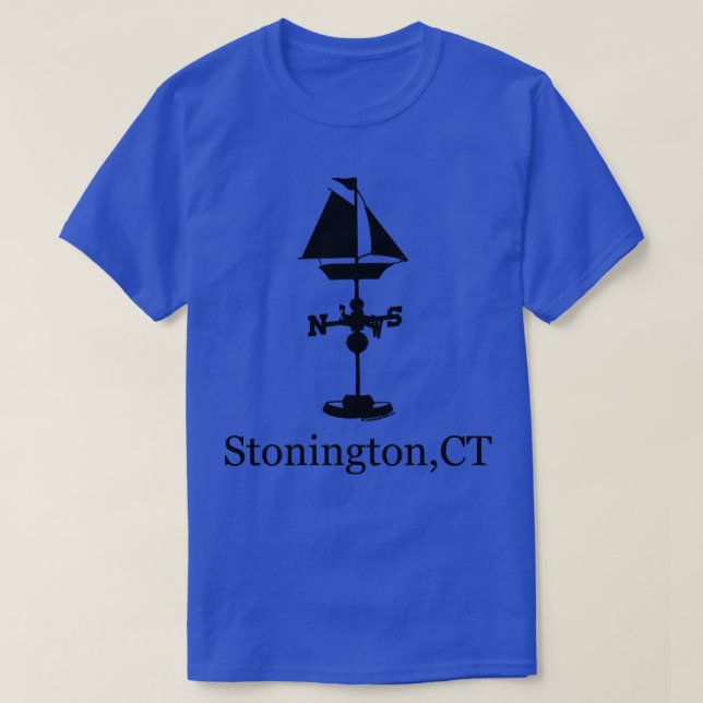 Stonington CT Ship Weather Vane TShirt (Design Front)