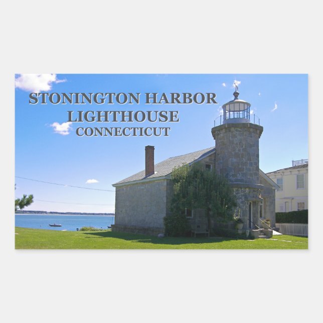 Stonington Harbour Lighthouse, Connecticut Sticker (Front)