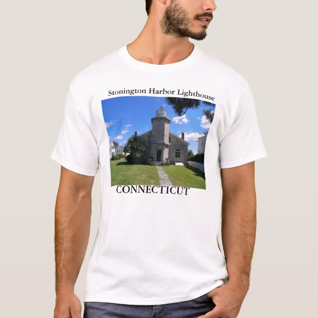 Stonington Harbour Lighthouse, Connecticut T-Shirt (Front)