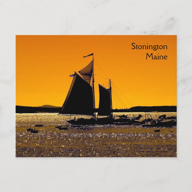 Stonington Silhouette Postcard (Front)