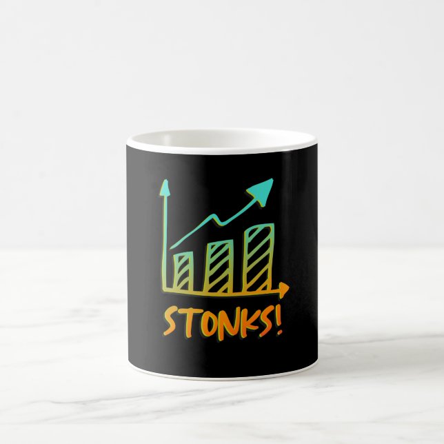 Stonks- Funny Stocks Stock Market Finance Trader Coffee Mug (Center)