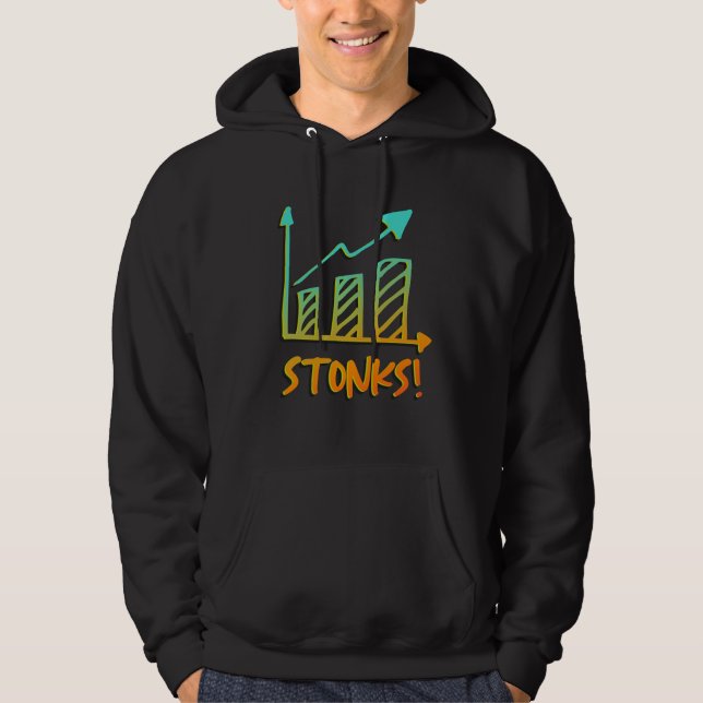 Stonks- Funny Stocks Stock Market Finance Trader Hoodie (Front)