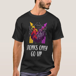Stonks Only Go Up To The Moon Wallstreet T-Shirt