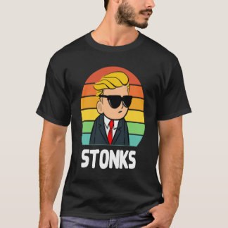 Stonks Pocket Design Tendies Bets Stocks Only Go U T-Shirt