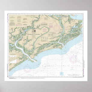 Stono and North Edisto Rivers Nautical Chart 11522