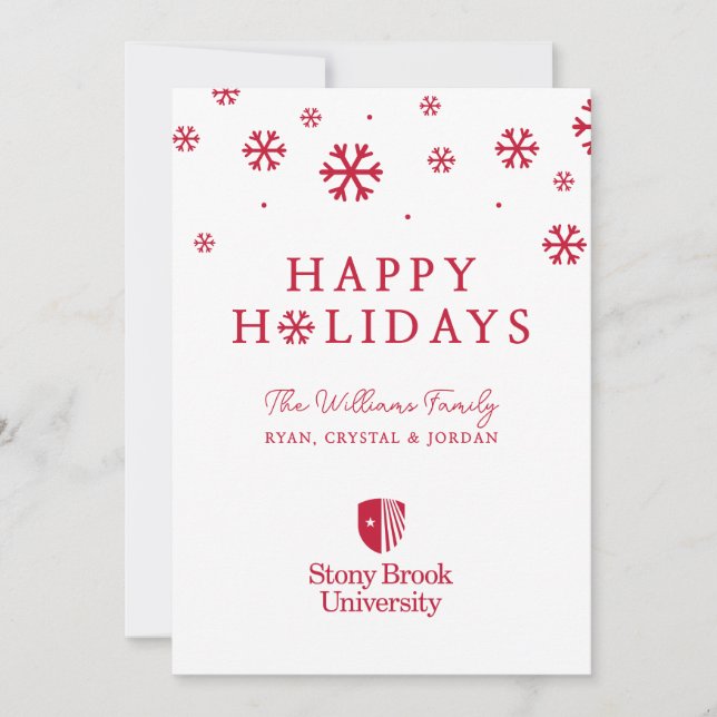 Stony Brook University | Wordmark Holiday Card (Front)