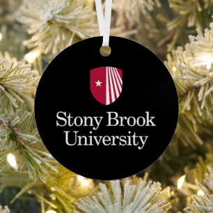 Stony Brook University Wordmark Metal Tree Decoration