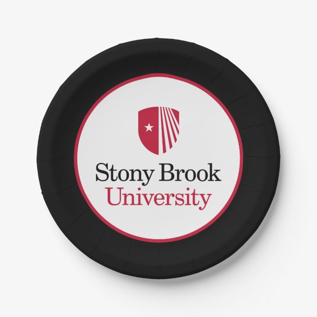 Stony Brook University | Wordmark Paper Plate (Front)