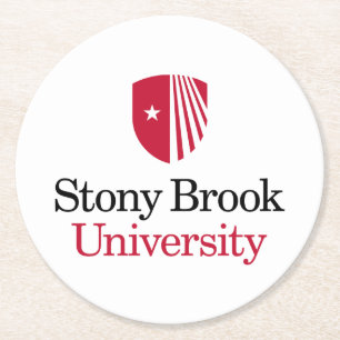 Stony Brook University Wordmark Round Paper Coaster