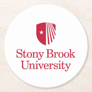 Stony Brook University Wordmark Round Paper Coaster