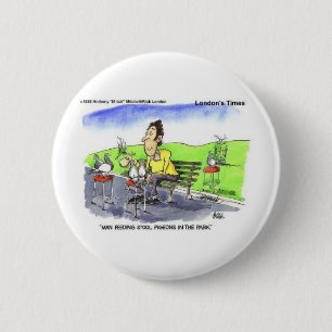 Stool Pigeons Funny Gifts Tees & Collectibles 6 Cm Round Badge
