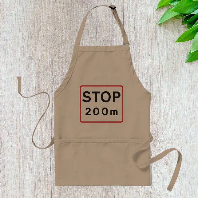 Stop 200m Road Sign Traffic Warning Safety  Standard Apron (Creator Uploaded)