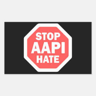 Stop AAPI Hate Rectangular Sticker