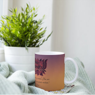 Stop Acting Small Rumi Quote Celestial Lotus Coffee Mug