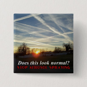 Stop Aerosol Spraying 15 Cm Square Badge