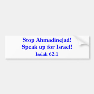 Stop Ahmadinejad! Bumper Sticker