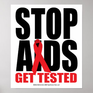 Stop AIDS: Get Tested Poster