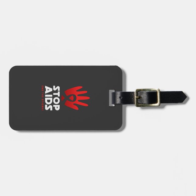 Stop Aids Luggage Tag (Front Horizontal)
