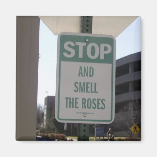 Stop and Smell the Roses Magnet