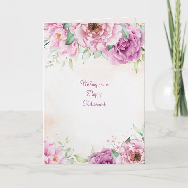 Stop and Smell the Roses Retirement Card (Front)