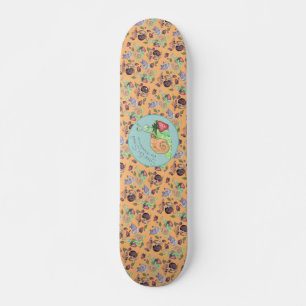 Stop and Smell the Strawberries Snail  Pattern  Skateboard